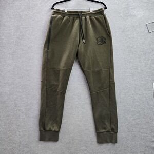 APE ATHLETICS Men‎ Activewear Pants L Green Sweatpants Gorilla Head Embroidered